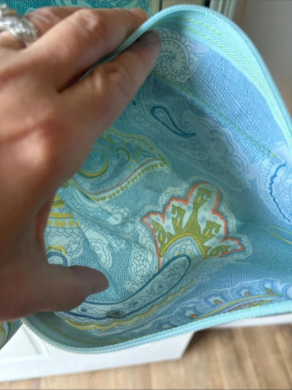 Twos company large paisley tote bag